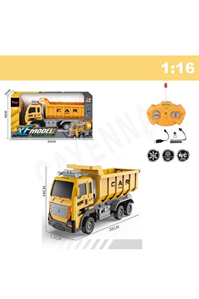 cayenna 4'lü Uzaktan Kumandalı Full Fonksiyon Şarjlı 1:16 XF Model İş Makinaları Seti