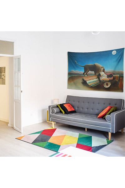 WALLHANG غطاء حائط Sleeping Gypsy-henri Rousseau، سجادة حائط - 160x100 سم