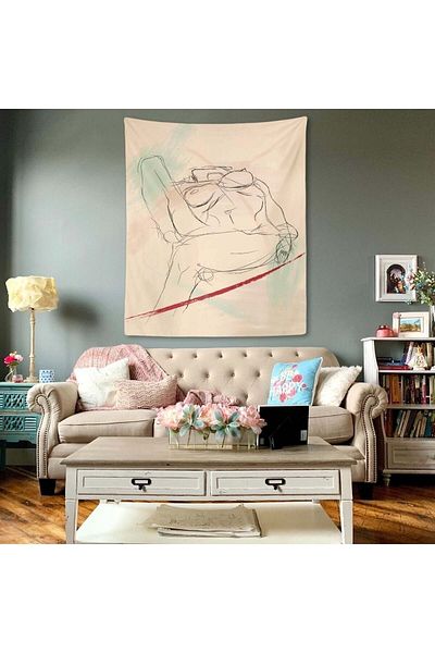 WALLHANG Body & Soul Wall Cloth, Wall Carpet 130 X 150 Cm