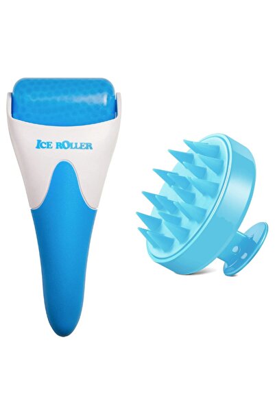 Welta Ice Roller Ice Roller Εργαλείο μασάζ ψύξης προσώπου και χτένα μασάζ ντους μπλε