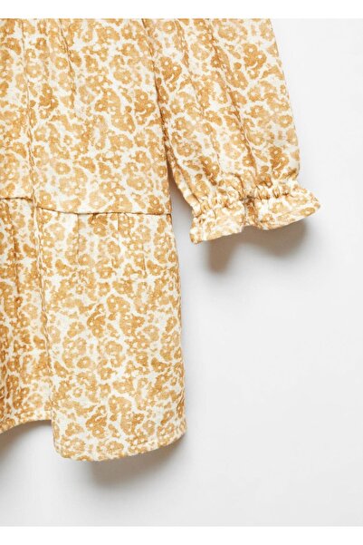 MANGO Baby Βαμβακερό φόρεμα με λουλούδια