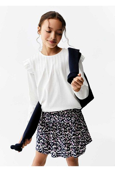 MANGO Kids Μακρυμάνικο μπλουζάκι Flounce
