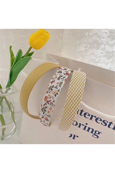 So Much Accesories So-much Women's 3-Piece Set Crown Hair Band Yellow-5