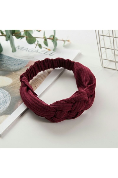 So Much Accesories Bandana de păr tricotată So-much cu elastic pe spate-1