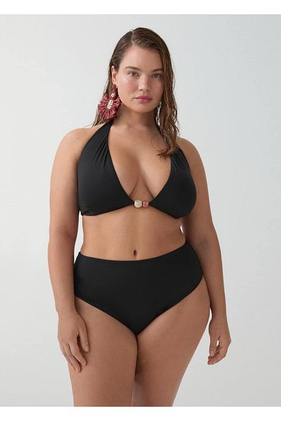 MANGO Woman Perlenbesetztes Bikinioberteil