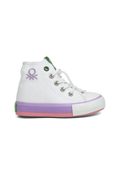 Benetton Bn-30650 Pantofi sport pentru bebelusi-alb-liliac
