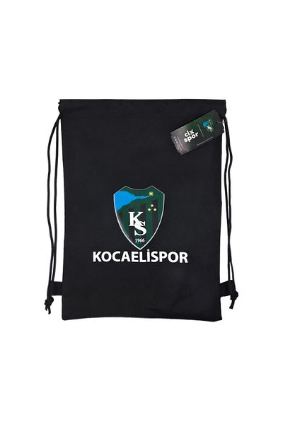 Cix Spor Geantă sport cu șnur cu licență Kocaelispor, neagră