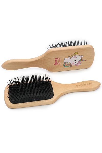KONAK PERUK Hair Lightening Brush - Wooden, No Knob and Printed - JT8586-05