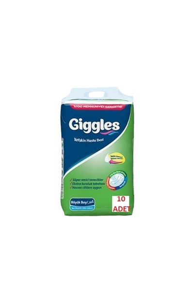 giggles Patient Diapers Size L 10 Pieces