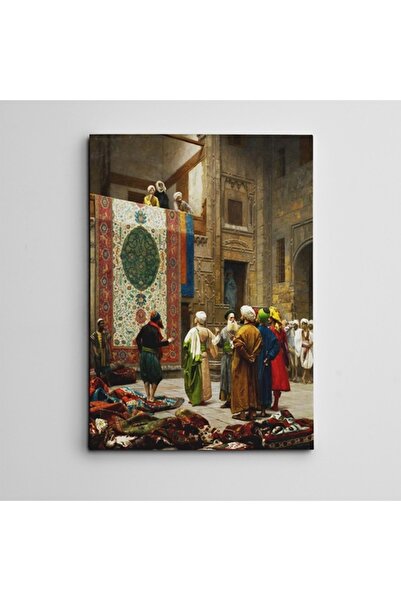 artefoni Halı Tüccarı Yağlı Boya Reprodüksiyon Dekoratif Kanvas Tablo 35 x 50 CM