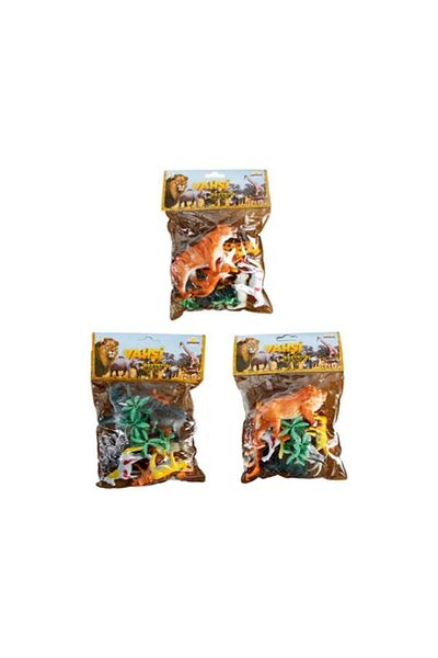 Sunman Medium Size Wild Animals Play Set with Bag - Mixed Model 1 Piece