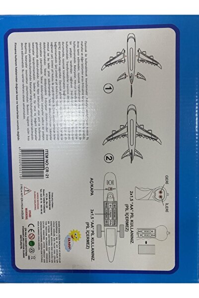 Duman Oyuncak Uzaktan Kumandalı Çift Fonksyonlu Hürkuş Uçak