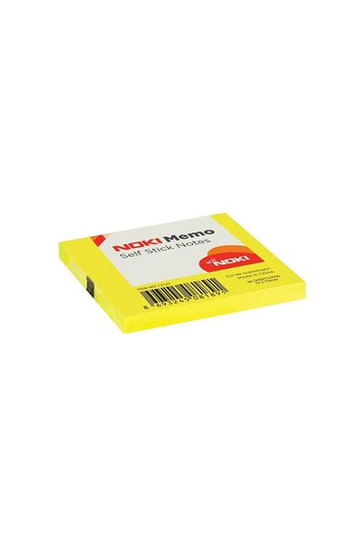Noki Adhesive Note Paper 75X75 mm Memo Lemon Yellow 80 Sheets (Pack of 12)