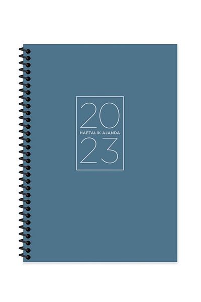 KESKİN COLOR Седмичен дневен ред Sharp Color Blue Spiral за 2023 г. - 17x24 см