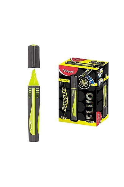 Maped Yellow Fluo Peps Mini 10-Piece Highlighter - Max Marking Pen (10-Piece Pack)