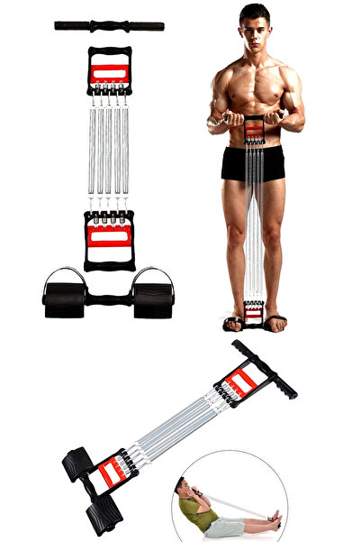 welcomein El Ayak Göğüs Yayı Çelik Yay Spor Aleti 3'ü 1 Arada Ayarlanabilir Y...