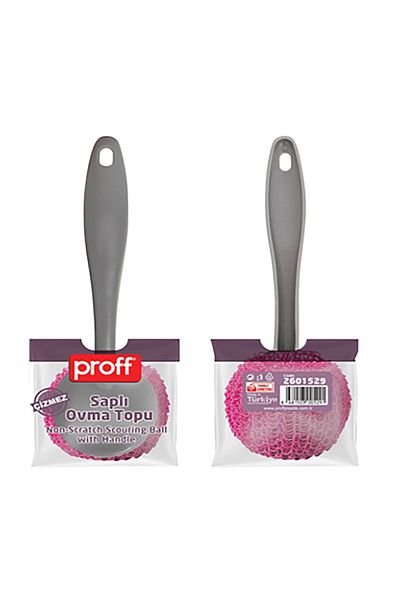 Proff Scouring Wire with Handle - Non-Scratching Cleaning Ball (2 Pcs)