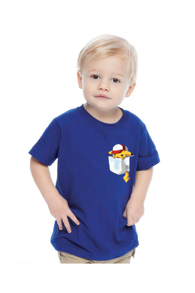 oneagılyazı تي شيرت للأطفال بتصميم بيكاتشو بجيب - مطبوع