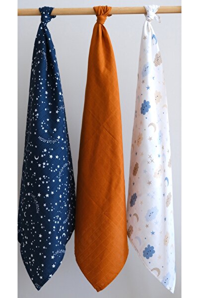 runbaby (3 Pcs) 75X75 cm Cotton 3-Piece Muslin Cover Set