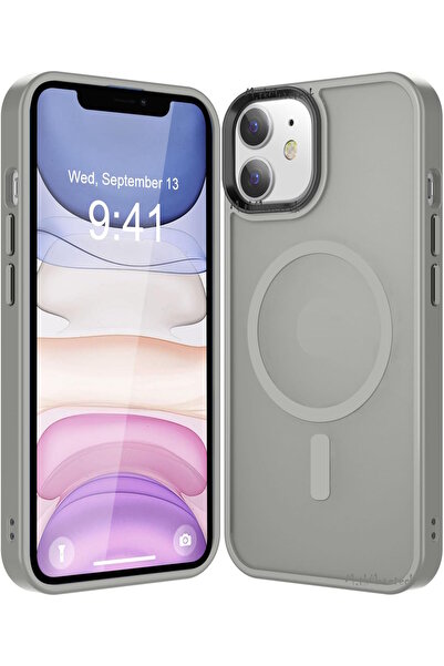 m.tk moveteck İphone 12 Uyumlu Kılıf Mat Magsafe Şarj Özellikli Darbe Önleyic...