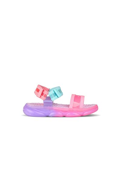 Vicco Size 22-30 Girl's Pink Lightweight Double Strap Sandals