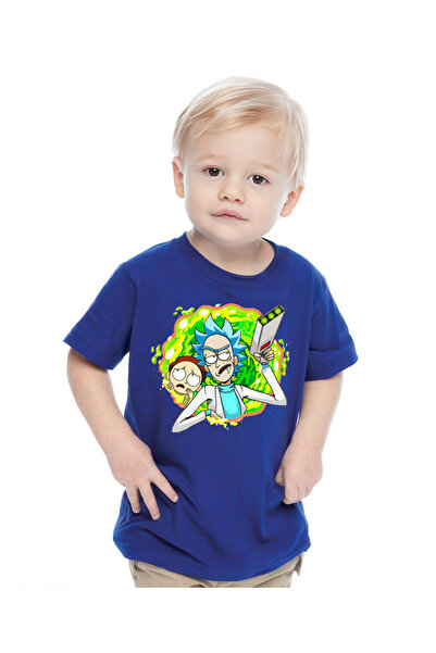 oneagılyazı تي شيرت للأطفال مطبوع بتصميم ريكي ومورتي