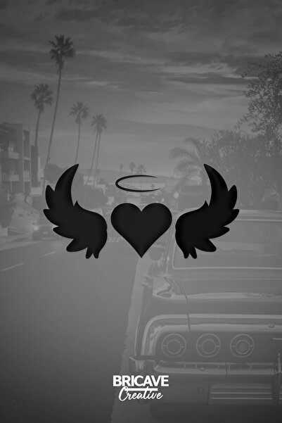 Bricave Kalpli Kanat Araba Motosiklet Cam Etiket Sticker 24x11cm