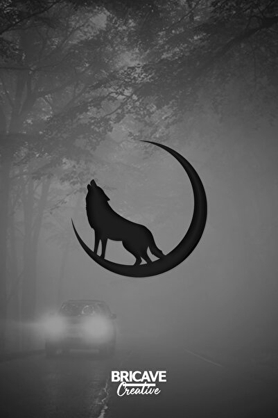 Bricave Hilal Bozkurt Araba Motosiklet Cam Etiket Sticker 14x14cm