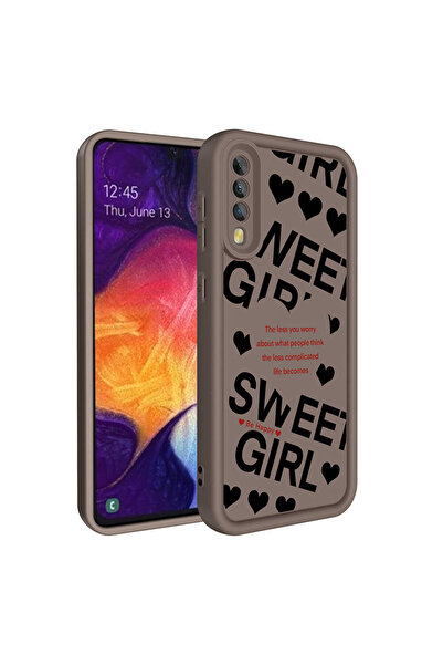 halkhouse Samsung Galaxy A50 Kılıf Dayanıklı Kamera Korumalı Zarif Klas Baskılı Şık Kapak