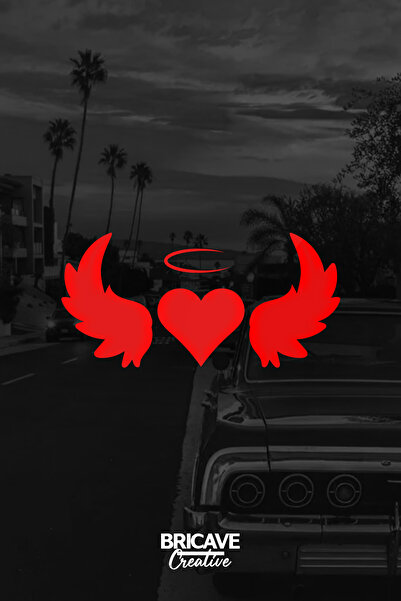 Bricave Kalpli Kanat Araba Motosiklet Cam Etiket Sticker 24x11cm