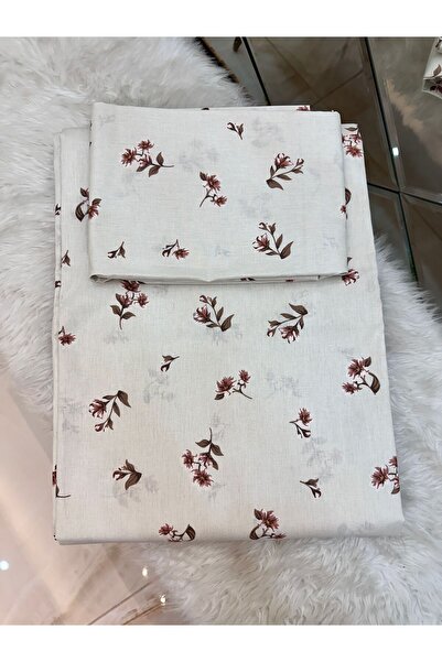 micoton Double Patterned Cotton Set - Elasticless Sheet and Pillowcase