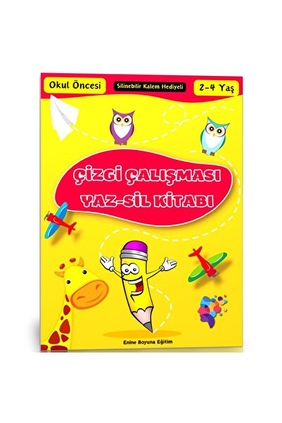 EBE Enine Boyuna Eğitim Preschool Line Work Yaz-Sil Book (2-4 Years)