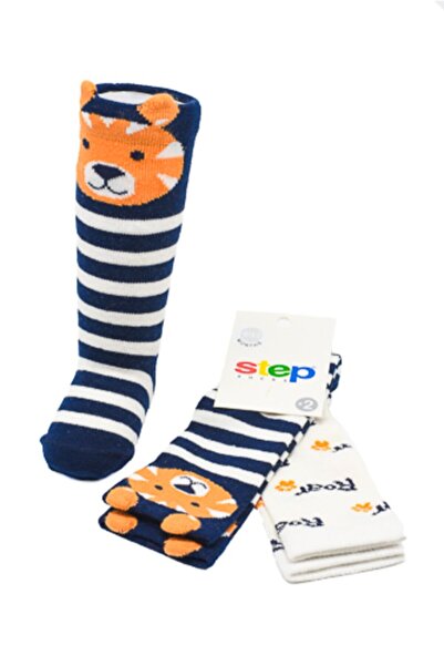 Step Baby Boy Double Three-Dimensional Roar Tiger Knee Socks| Stp10050