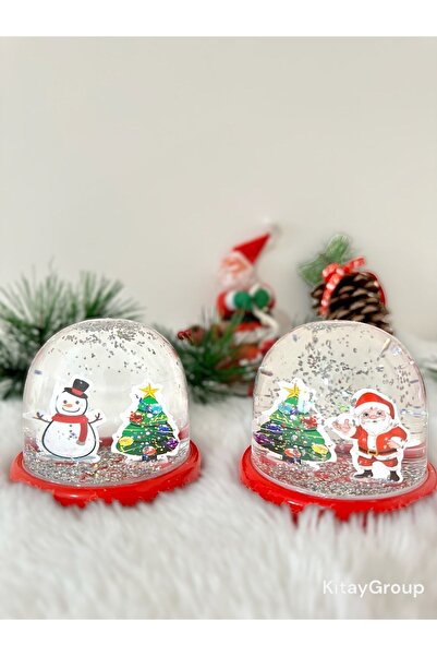 KıtayGroup Yılbaşı Kar Küresi Simli Büyük Boy 1 Adet Asorti