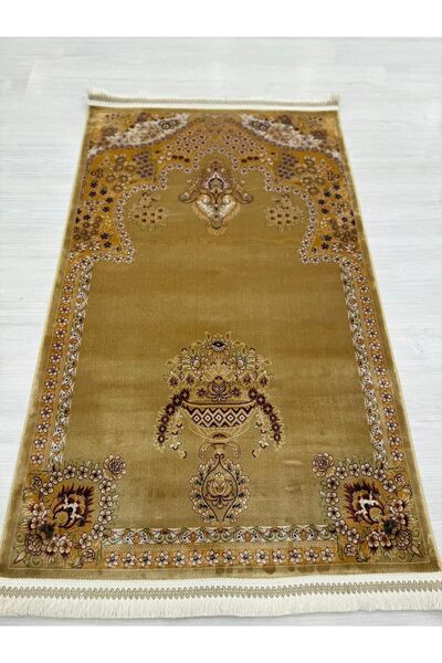 MEVLANA BAZAAR Petra Motifli İpek Seccade Sarı