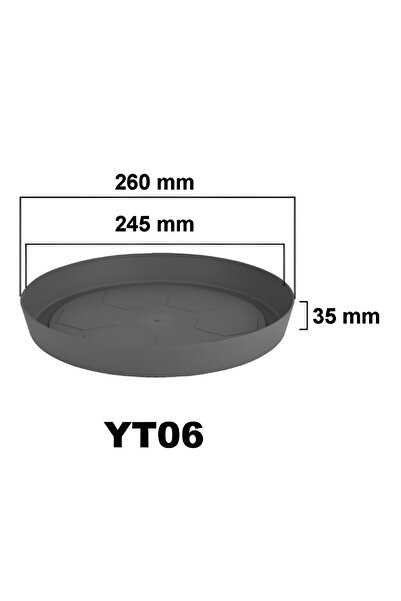 KıtayGroup Nergiz Saksı Tabağı 3 Adet Yt06
