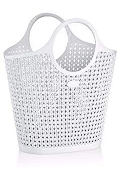 KıtayGroup 25 Liter White Knitted Patterned Bag
