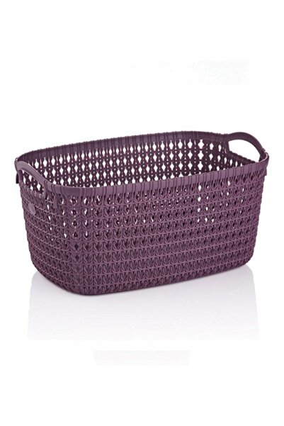 KıtayGroup Mürdüm Örgü Desenli 10 Litre Düzenleyici Sepet