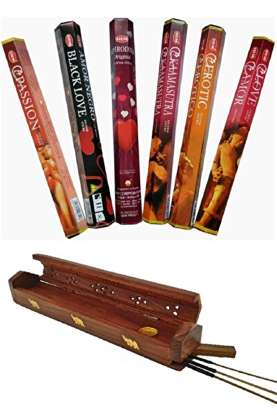 Hem Tütsü Arrodizyak Etkili 120 Çubuk Tütsü Ve Ahşap Tütsü Kutusu