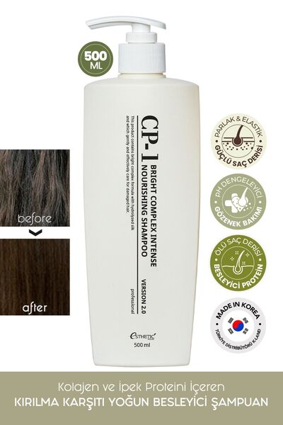 ESTHETIC HOUSE Cp-1 Kolajen Ve Ipek Proteini Içeren Kırılma Karşıtı Yoğun Besleyici Protein Şampuan Bright Complex