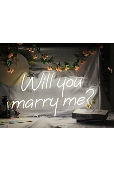 Çığ Tasarım Neon Led Işıklı Will You Marry Me? Yazısı