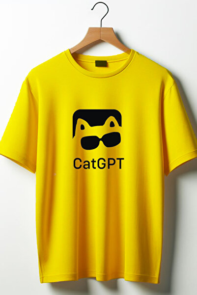 Vordevia CatCPT Štampano - Oversize kroj Široki kalup okrugla kragna T-shirt