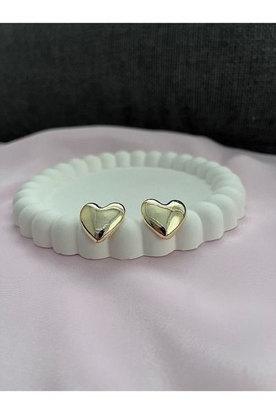 Alexis Carrel Gold Women's Heart Earrings