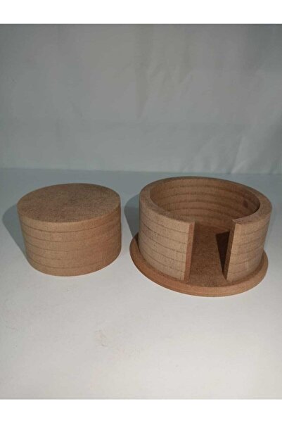 Hobi Dünya Ahşap Boyanabilir Ham Mdf Dekoratif Bardak Altlığı 6’lı