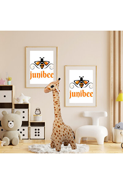 junibee Zürafa Oyun-Uyku Arkadaşım Peluş Zürafa 100CM Zürafa-1m