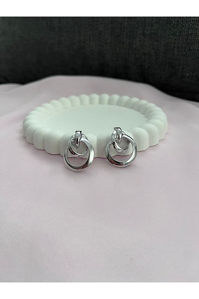 Alexis Carrel Minimalist Design Small Size Silver Women's Earrings
