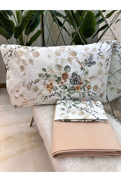 micoton Double 100% Cotton Sheet Pillow Set - Non-Elastic
