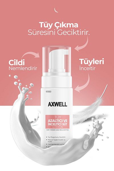 AXWELL Nettle - Hair Reducer, Lotion and Milk Moisturizer, Softening Hyaluronic Acid