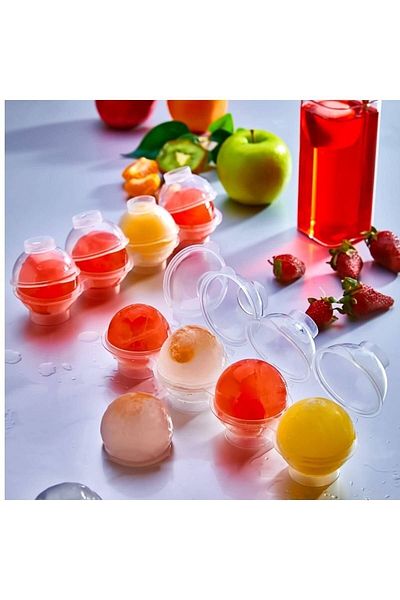 Dükkanönü 1 Piece Practical 4-Piece Magic Ice Mold - Ball and Sphere Ice Mold Kp-152