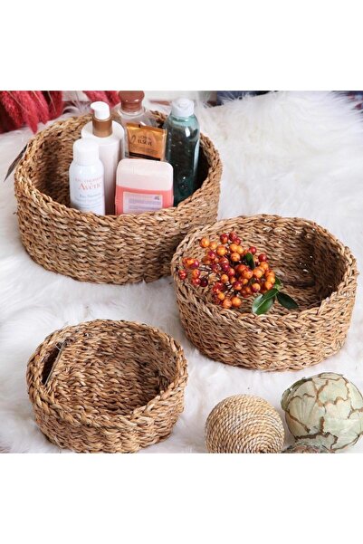 CasaLinda Hasır Yuvalak Orta Boy Organizer 9002
